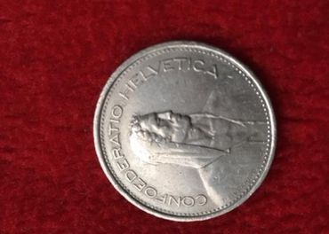 Pre zberatela:  Minca Švajčiarsko 5 francs, 1968